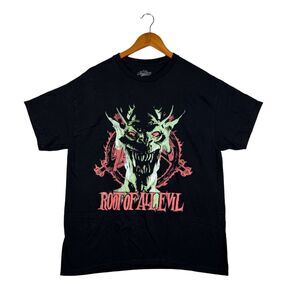 Slayer Band T-Shirt Root of all Evil Green Demon Thrash Metal retro black M